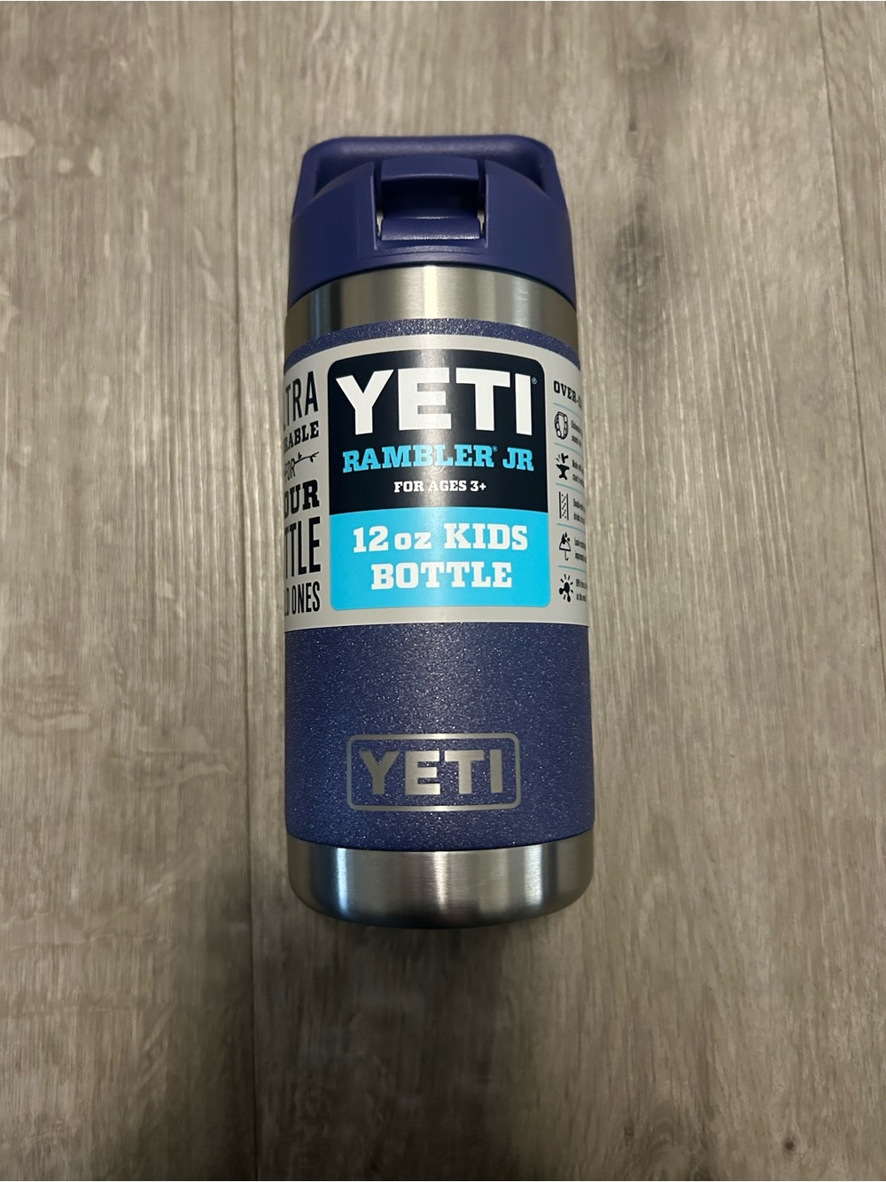 Yeti Rambler Jr Kids Bottle - Deep Purple with Stainless Accents, Brand New